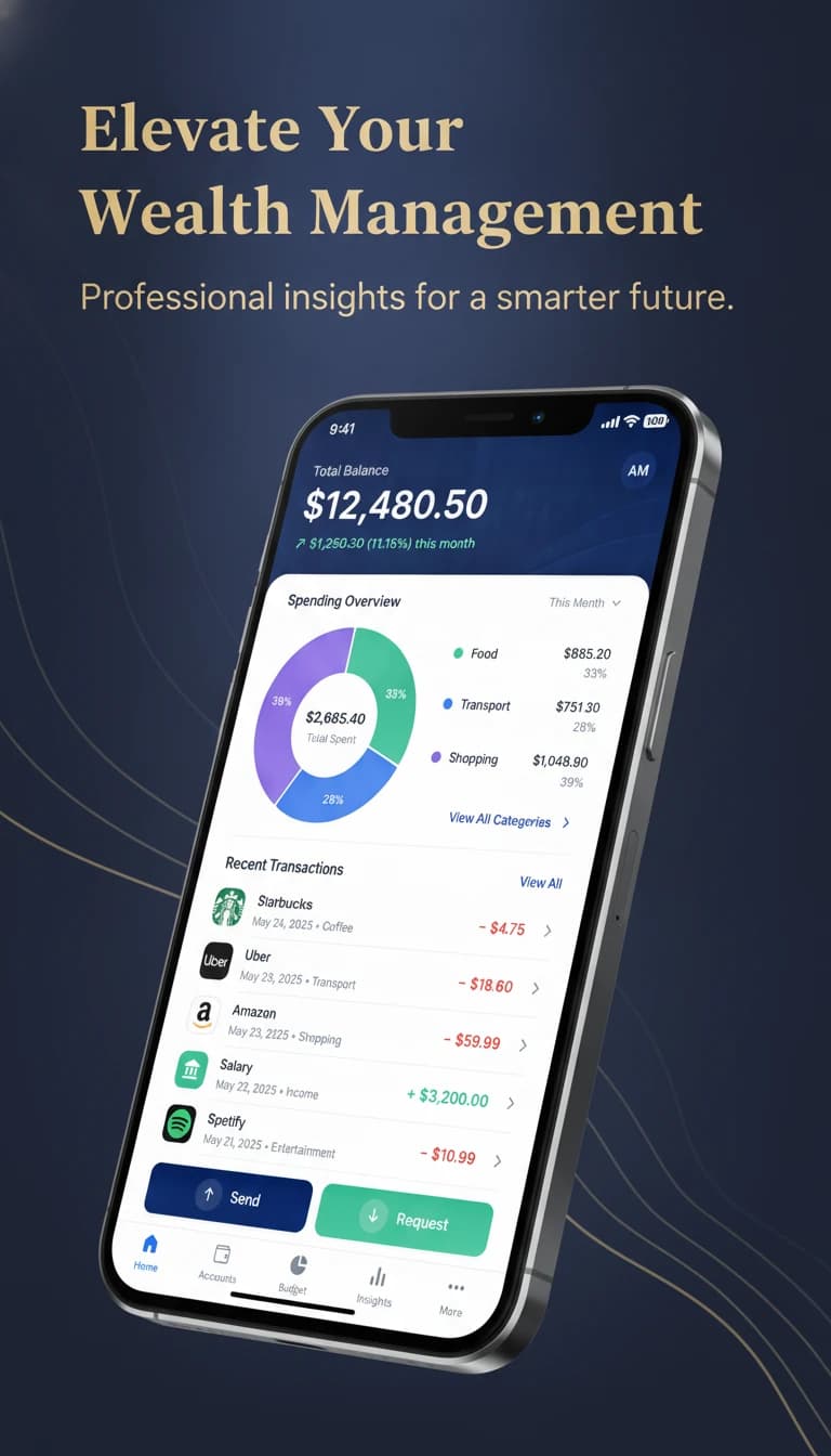 Finance app listing image made with WhixFrame