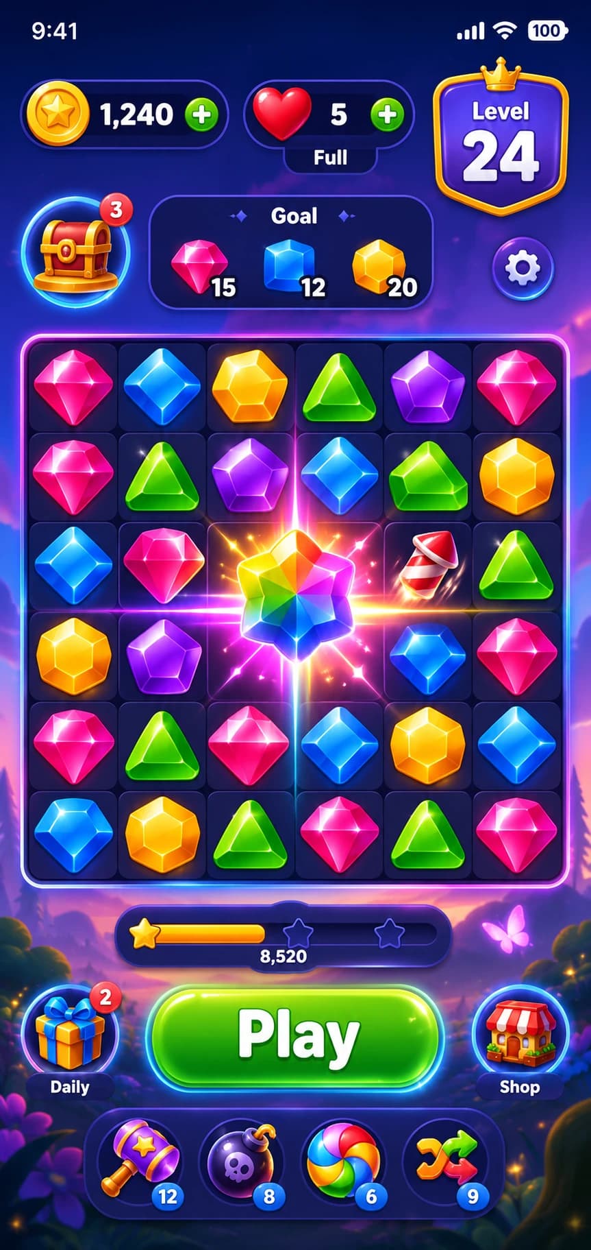 Game app raw screenshot